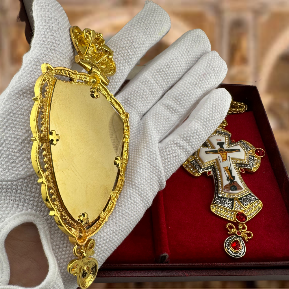 Orthodox Pectoral Cross with Panagia for Bishop Orthodox Pectoral Cross with Panagia for Bishop